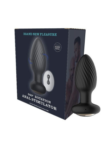Vibrador Anal con Control Remoto Giratorio de 360°