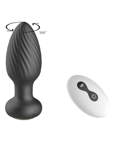 Vibrador Anal con Control Remoto Giratorio de 360°