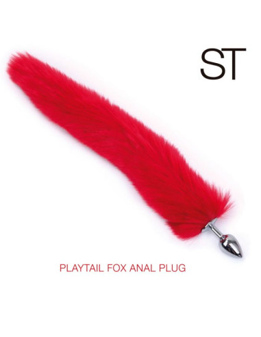 PLUG ANAL FOX TAIL RED