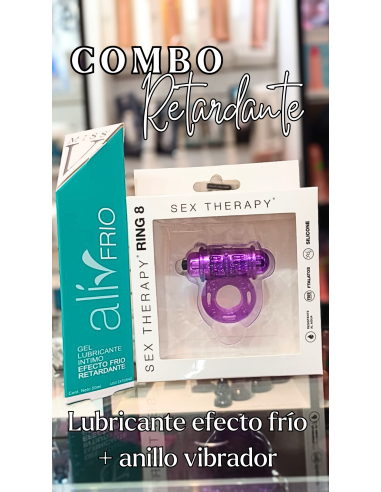 Combo Anillo Vibrador + Lubricante Retardante